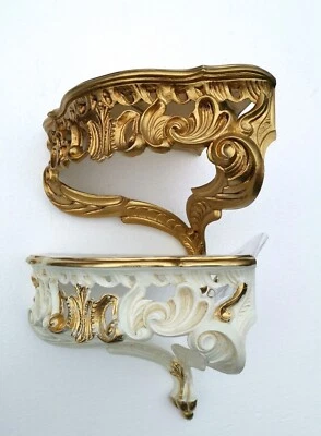 Eckregale Wandkonsole Barock Antik Hängekonsole 26x35 Eck Wandkonsole Wandregal - Bild 1 von 4