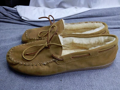 Zapatilla Minnetonka Gamuza Kilty Mujer 16 Beige Piel de Oveja Mocasín Suela Dura Foto 1 de 4