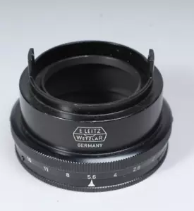 LEITZ LEICA LENS HOOD VTROO 16686 W APERTURE ADJUSTMENT FOR RIGID 50MM SUMMICRON - Picture 1 of 6