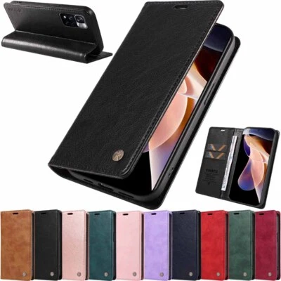 For Xiaomi Redmi Note 13 Pro 12 11 10 9 8 9s Magnetic Wallet Leather Case Cover - Image 1 of 4