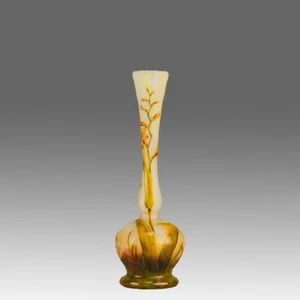Vidrio camafeo Art Nouveau de principios del siglo XX "Florero botánico" de Daum Frères - Imagen 1 de 13