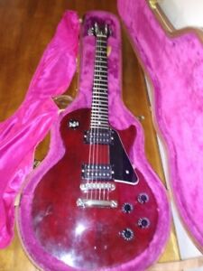 1990 USA Gibson Les Paul Guitar Cherry Ebony Fretboard - Original Hardshell Case