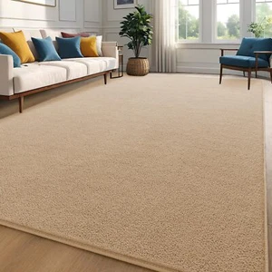 4x6 Beige Memory Foam Area Rug Bedroom Living Room Washable Shag Carpet - Picture 1 of 9