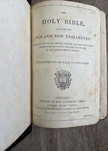 Antique Oxford Holy Bible Gilted Edges “Prince James” Version 1800s