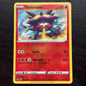 Turtonator 029/202 Pokemon Sword & Shield Base Set Reverse Holo Rare Card NM - Picture 1 of 2
