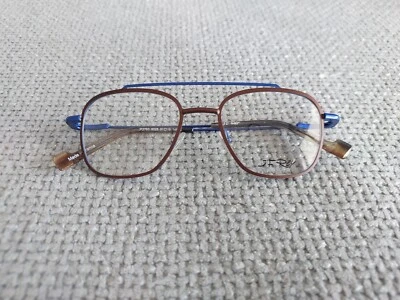 JF Rey Square Eyeglasses Frame Model JF2763 Color 9025 Brown & Blue 51-19 - Image 1 of 4
