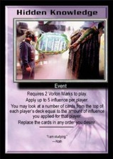 Hidden knowledge-Deluxe-Babylon 5 CCG TCG