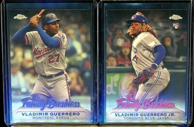 2019 Topps Chrome "family business" VLADIMIR GUERRERO JR rookie rc FATHER SON - Image 1 of 2