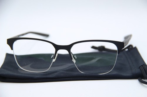 NIKE 8049 002 OCCHIALI DA VISTA NERI OPACHI AUTENTICI DI DESIGN CON CUSTODIA 53 17