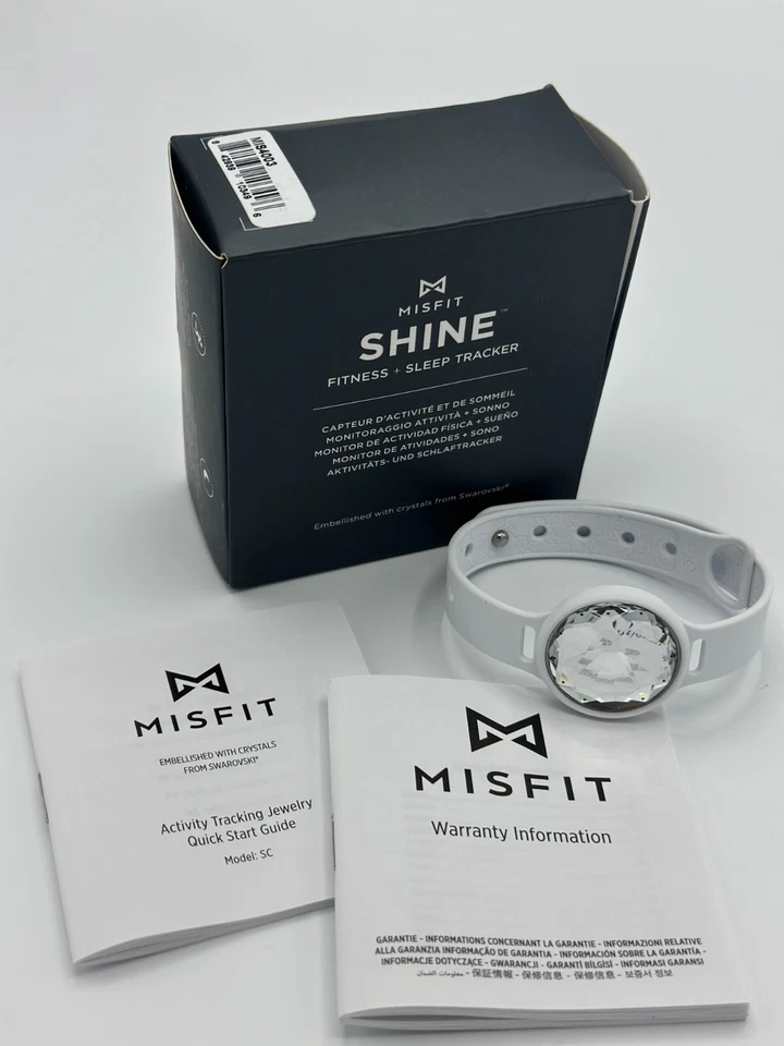 Misfit SWAROVSKI  Shine Wearable Fitness & Sleep Tracker White Rubber Wrist Band - Image 1 of 4