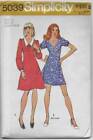 Vintage 70s Simplicity Pattern 5039 Junior Petite DRESS in 2 Lengths Size 7jp