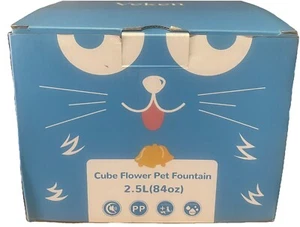 New Veken Cube Flower Pet Drinking Water Fountain 2.5L (84oz) - Picture 1 of 1