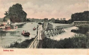 1905 SUNBURY Weir Middlesex J.Newman Postcard - Picture 1 of 1