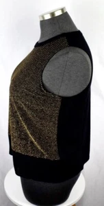 Apt 9 ärmelloses Top Übergröße XXL schwarz und gold metallic Cami Shell Tank - Bild 1 von 5