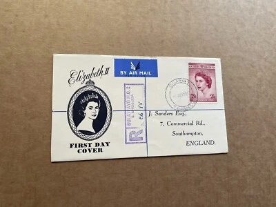 Southern Rhodesia 1953 DC +QEII Coronation #SG77 +B&W Cachet +Beautiful FDC - Image 1 of 2