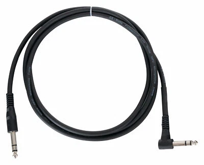 Cavo audio jack angolare stereo 2 m 6,3 mm schermato simmetrico cavo audio