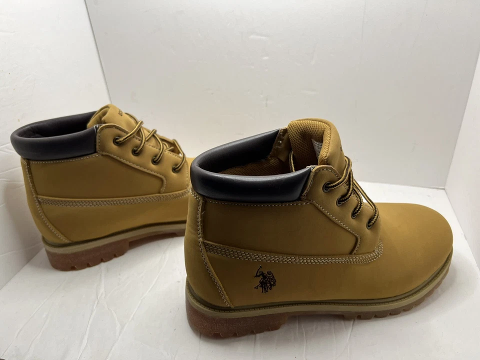 US Polo Assn. Botas con cordones marrón para hombre talla 8,5 resistentes al aceite 21754223N Foto 1 de 4