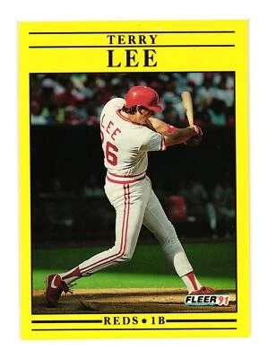 1991 Fleer #70b Terry Lee Cincinnati Reds - Image 1 of 2