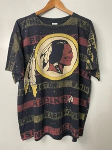 Vintage 1993 Salem Sportswear NFL Washington Redskins AOP Banned Logo XL RARE! - Picture 1 of 10