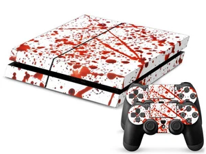 Sony PS4 Playstation 4 Skin Design Aufkleber Schutzfolie Set - Blood 2 Motiv - Bild 1 von 2