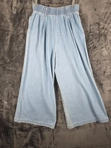 Vintage Blue Jens Damen Large Blue Denim weites Bein elastischer Bund - Bild 1 von 10
