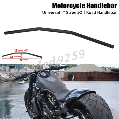 Schwarz 1"25mm Motorrad Lenker Drag Bar 70cm Für Harley Sportster Bobber Chopper - Bild 1 von 4