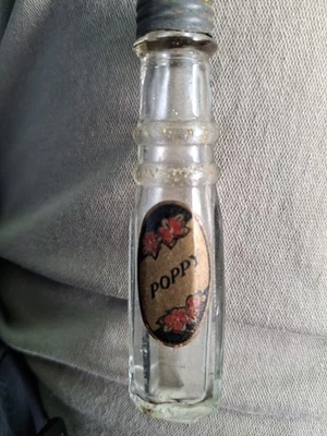 Vintage Poppy Perfume Bottle With  Label Von Kell Josephine California Bottle - Image 1 of 4