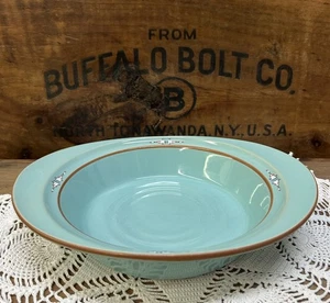 Noritake Boulder Ridge 9.5”Au Gratin Dish Turquoise Noritake Stoneware - Picture 1 of 7