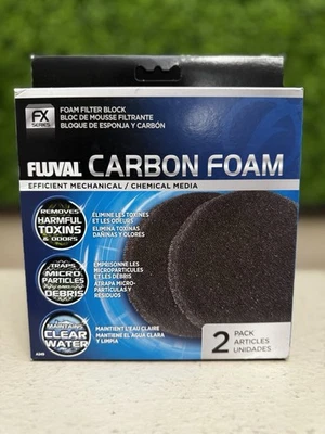 Espuma de carbono Fluval para filtro de bote FX2/FX4/FX5/FX6, paquete de 2 #A249 Foto 1 de 4