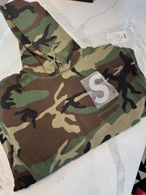 Supreme Swarovski S Logo Hoodie Camo Size XL NWT - Image 1 of 4