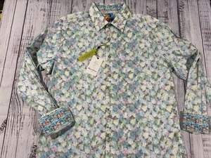 NEW Robert Graham Shirt Sz L Button Down Rare Print 0028 - Picture 1 of 10