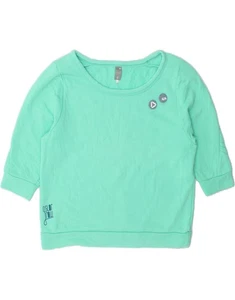 G-STAR Womens Oversized Graphic Sweatshirt Jumper UK 10 Small Turquoise BY05 - Picture 1 of 3