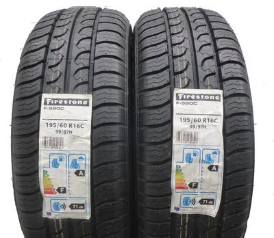195 60 16C 2x FIRESTONE 195/60 R16C 99/97H F-580C Sommerreifen 2016 VOLL - Bild 1 von 4