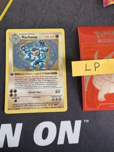 Pokemon Card Machamp 8/102 Holo Rare 1st Edition Shadowless 162💎LP💎 - Picture 1 of 10