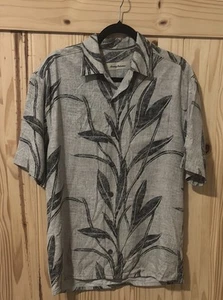 TOMMY BAHAMA Mens Medium 100% Silk Floral Button Up Short Sleeve Shirt - Picture 1 of 6