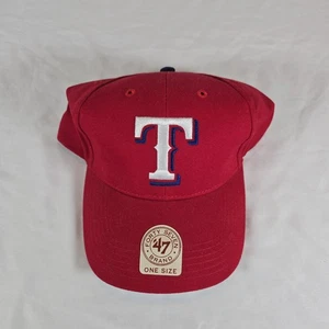 Texas Rangers Classic Red & White Official 47 Brand ONE SIZE Snap Back Hat NWT - Picture 1 of 2