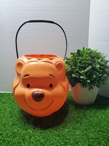 Disney Winnie Puuh Halloween Kürbis Eimer Eimer🟠 Gebraucht *Vintage* - Bild 1 von 8