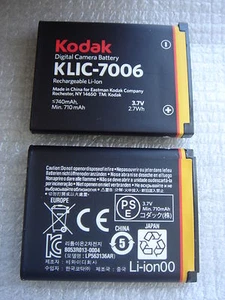 Batterie D'ORIGINE KODAK KLIC-7006 PENTAX BLi-272 DS5370 DS-5370 Optio D-LI108 - Photo 1 sur 1