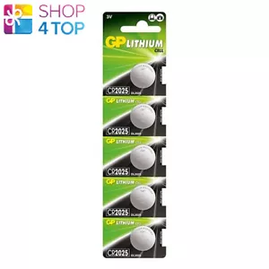 5 GP BATTERIE LITIO CELLA CR2025 DL2025 3V GETTONIERA PULSANTE SCADENZA 2034 5BL NUOVE - Foto 1 di 1