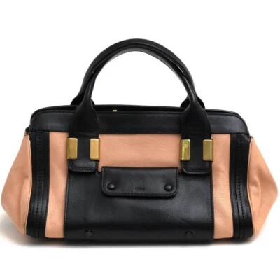 Chloe Paddington Little Alice Bicolor Mini Boston Bag Pink x Black Made in Italy - Image 1 of 4