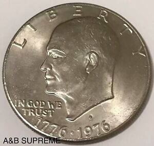 1976 D Eisenhower Dollar Au Uncirculated Bicentennial