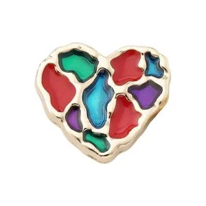 5pcs Heart Metal Decorative buttons Enamel style Sewing Clothing Crafts Diy 20mm - Picture 1 of 8
