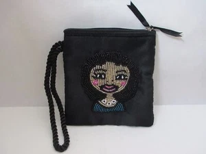 Kleingeld Geldbörse Perlen Elissa Blüte klein weich Kalbsleder Etui Polyester  - Bild 1 von 5