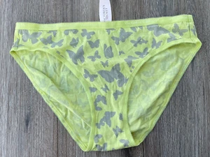 VINTAGE VICTORIA'S SECRET COTTON BIKINI PANTY Butterfly Picot Trim M NWT - Picture 1 of 5