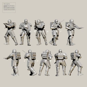1/35 Scale 50mm Night Wolf Warrior Corps Unpainted Model Kits Unassembled 5Pcs - Picture 1 of 6