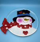 Plaquette de service pour bonhomme de neige poinçon acrylique - Noël - biscuits