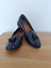 Navy Patent Loafers Size 5 Excellent Condition