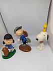 Snoopy Figure Vintage Retro Peanuts Woodstock Charlie Brown Lucy Anime Lot 3