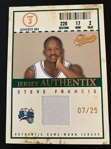 2004-05 Fleer Authentix Jersey Authentix 25 JA-SF Steve Francis ed/25 - Bild 1 von 2