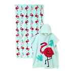 2-Pack Child & Adult HELLO BELLO "Parent & Me" Matching Flamingo Beach Towel-NWT